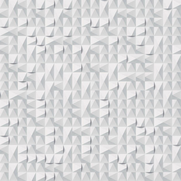 istock Trendy abstract white template with pattern of randomly arranged geometric shapes. 3d rendering illustration 1288601976