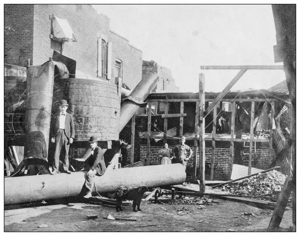 Antique photograph of the Great Cyclone at St Louis, May 27, 1896