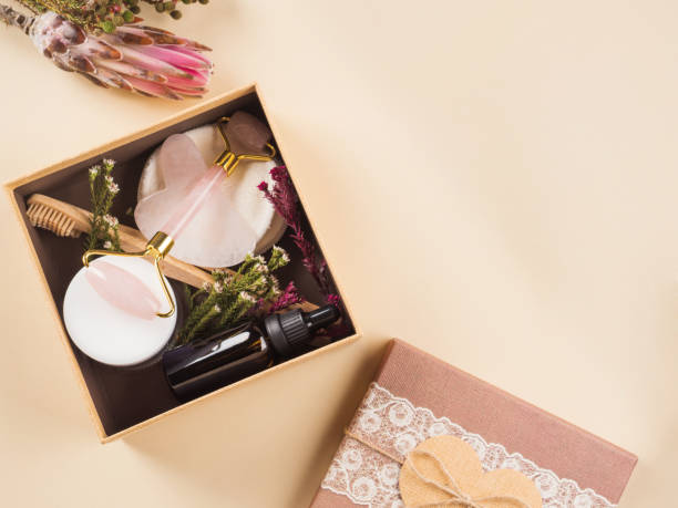 istock Zero waste beauty skin care gift box with flowers 1288606857