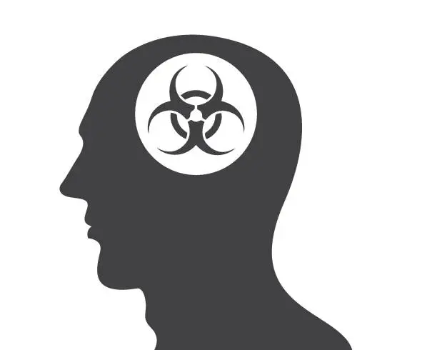 Vector illustration of Biohazard symbol sign, vector icon