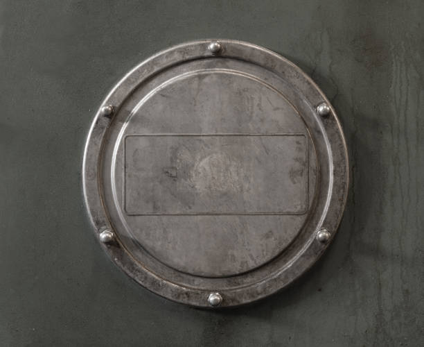 istock Old blank industrial metal plate 1288608914