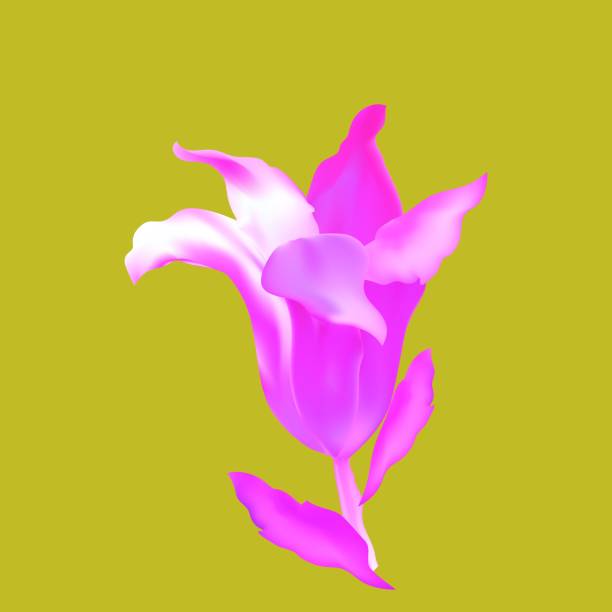 istock Photo realistic beautiful lily in vintage style. 1288613224
