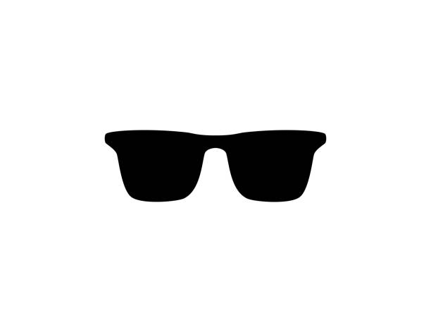 ilustrações de stock, clip art, desenhos animados e ícones de sunglasses vector icon. isolated dark sunglasses black symbol - vector - sun protection glasses glass