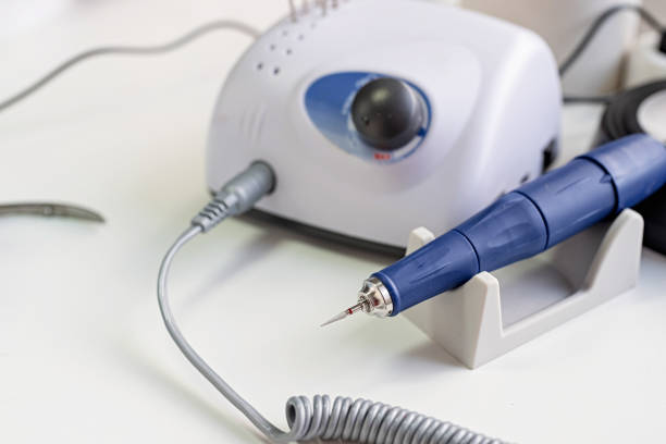 istock Nail drill or manicure machine on the table in nail salon 1288616721