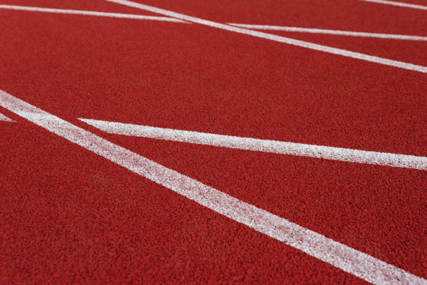 istock Lines on the stadium running track 1288617015