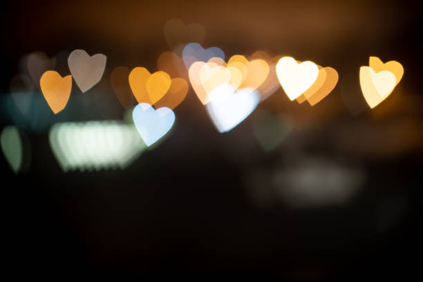 istock Golden heart bokeh background 1288627459
