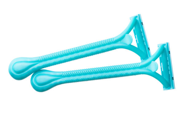 istock Set of disposable shaver razors isolated on white background 1288628512