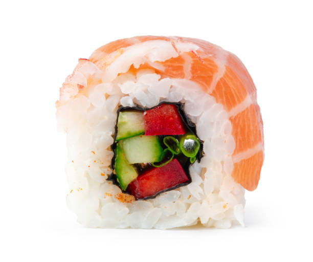 istock Philadelphia sushi roll isolated on white background 1288629083