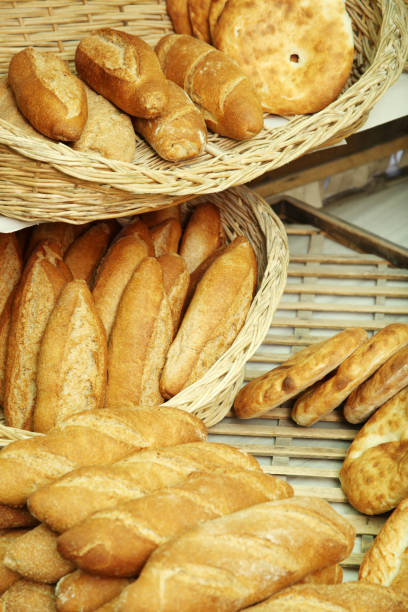 istock Fresh breads baked in the oven 1288630783
