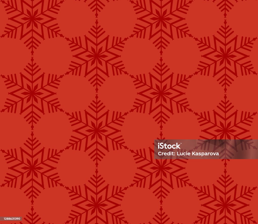 Red Festive Patterns Christmas Red Seamless Pattern Stock Illustration - Download Image Now ...