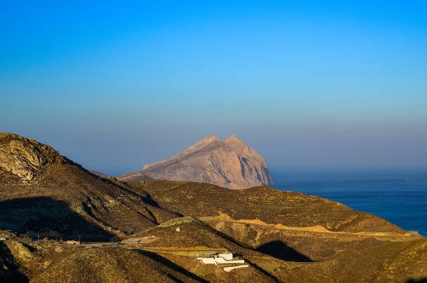 Kalamos rock view from Anafi's Chora village