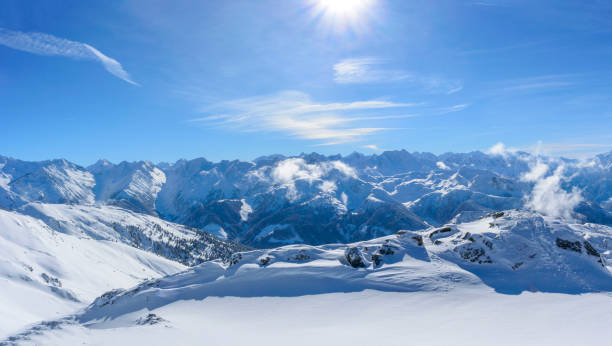 Fresh snow on forest and mountain, Austrian Alps
