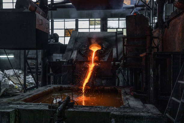 istock Industrial copper casting in factory 1288641776