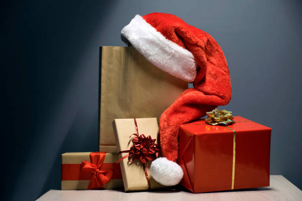 istock Gift boex and Santa hat 1288642069