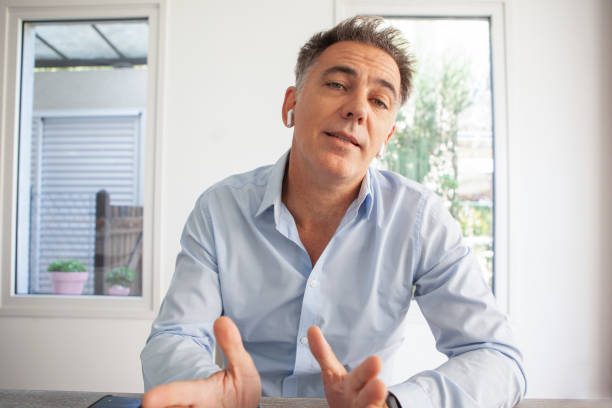 istock Portrait of man with eyes closed 1288642479
