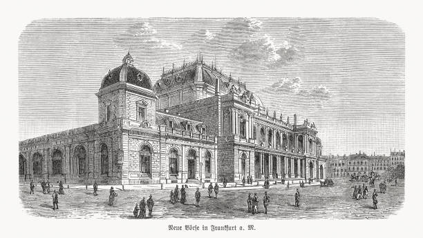 istock Historical view of the Frankfurt Stock Exchange, woodcut, published 1893 1288651142