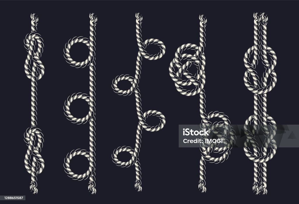 Long Rope Template Rope Pattern Brush Template Stock Illustration - Download Image Now ...