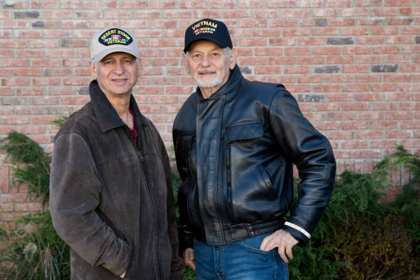 istock Gulf War and Vietnam Veteran outdoors looking at camera 1288652255