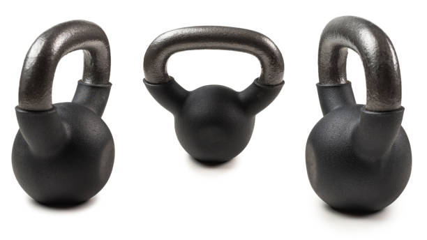 istock Black weight isolated on white. 4 kg weight. 1288653734