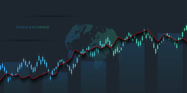 istock Stock market graph or forex trading chart for business and financial concepts and reports. Stock market data. Trend of graph. Vector illustration 1288658774