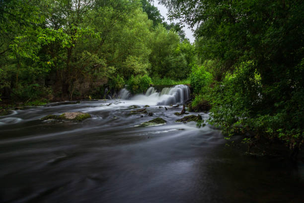 istock Beautiful waterfall in an abandoned forest on a summer day. 1288660007