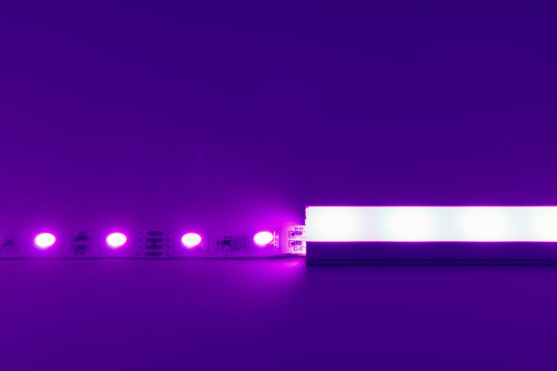 istock led strip purple light in aluminum channel diffuser 1288663405