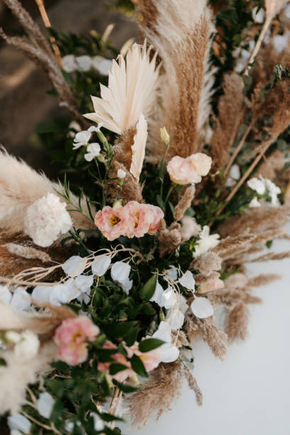 istock elegant wedding decorations made of natural flowers and green elements 1288682637