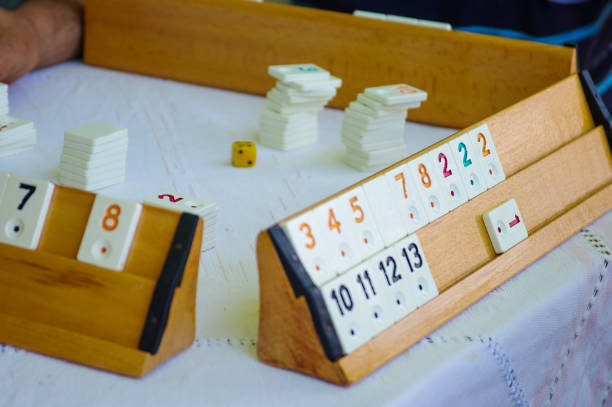 istock Traditional Turkish Okey Game With Chips On The Game Table 1288686212