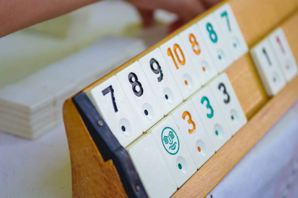 istock Traditional Turkish Okey Game With Color Chips On The Game Table 1288686468