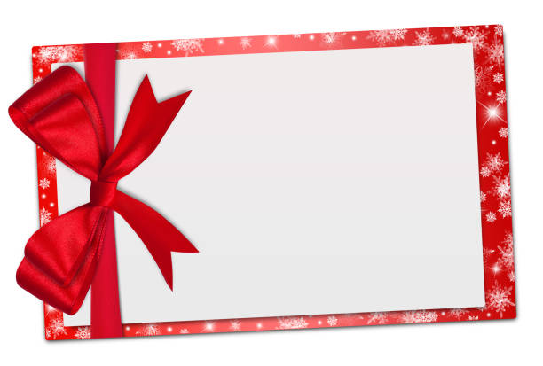 istock Gift card note with ribbon on isolated background 1288690185