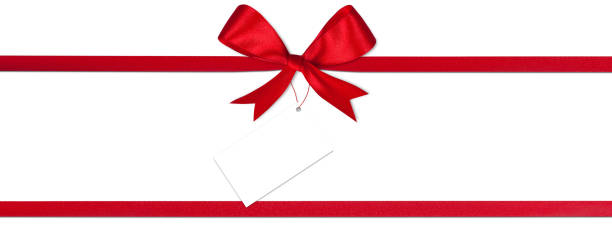 istock Gift card note with ribbon on isolated background 1288690222