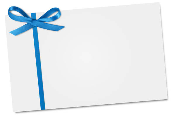 istock Gift card note with ribbon on isolated background 1288690462