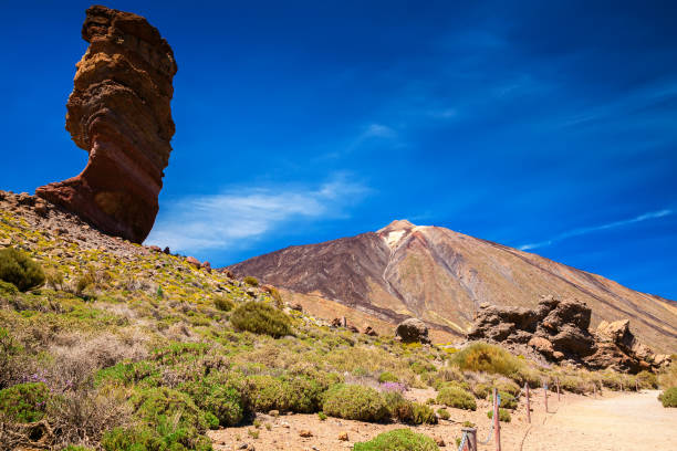 istock Roque Cinchado iwith Teide mountain volcano in the background 1288694350