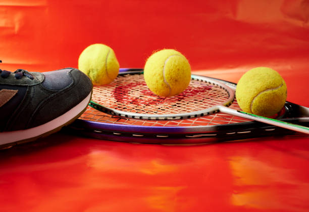 istock Sneaker, tennis rackets and various balls 1288695495