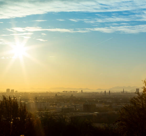 istock The sun rising in the morning over Munich. 1288697199