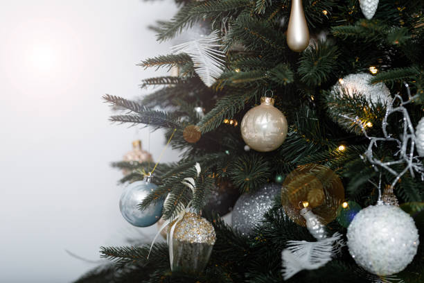 istock Christmas and New Year decorations with lights. Concept and background. 1288706078