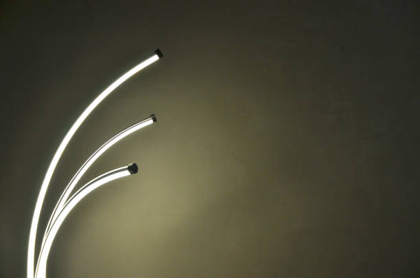 istock Modern lamp lightning in the night with industrial grey background 1288707219