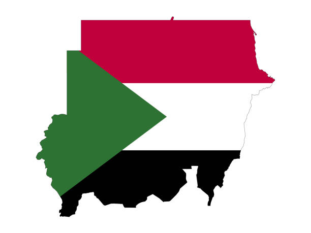 mapa i flaga sudanu - 3885 stock illustrations