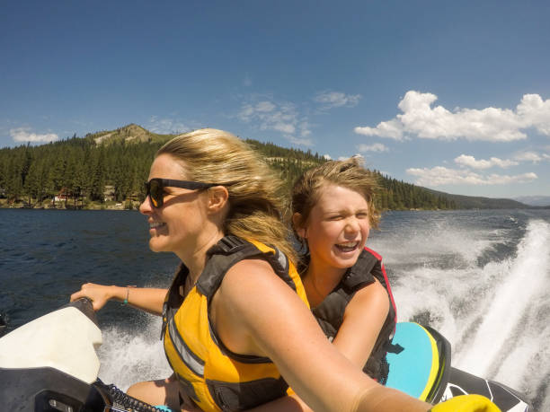istock Silly, adventurous fun on a wave runner in Truckee, California 1288709296