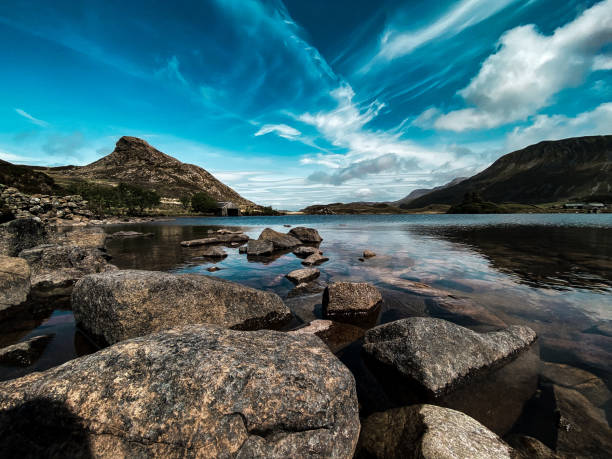 Cregennan Lake A stunning landscape taken in Wales! snowdonia national park stock pictures, royalty-free photos & images