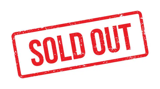 Vector illustration of Sold Out Red Stamp
