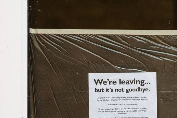 istock Notification of a shop closing down after Covid-19 crisis 1288722943