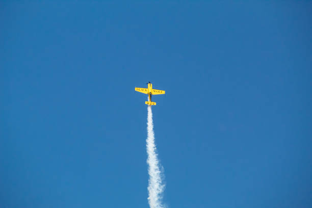 Small airplane in sky