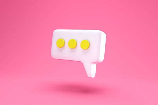 istock White Speech bubble chat icon isolated on pink background. Message creative concept with copy space for text. Communication or comment chat symbol. Minimalism concept. 3d illustration 3D render 1288729811