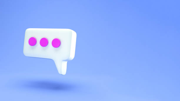 istock White Speech bubble chat icon isolated on blue background. Message creative concept with copy space for text. Communication or comment chat symbol. Minimalism concept. 3d illustration 3D render 1288729817