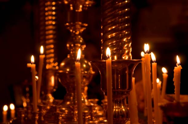 istock Candles in the church 1288738918