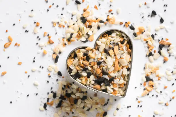 Photo of Bagel Seasoning in a Heart Shape