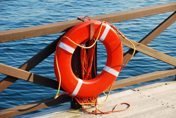 istock Ring buoy on a fence 1288745293