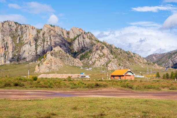 istock Cottage in the hills in Mongolia during fall 1288748882