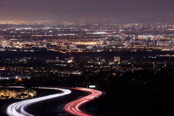 skyline della california della contea di orange - county california orange mt irvine foto e immagini stock